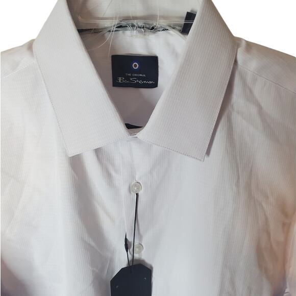Ben Sherman Wrinkle Free Moisture Wicking Collared Buttondown, NWT, Large - Picture 2 of 6